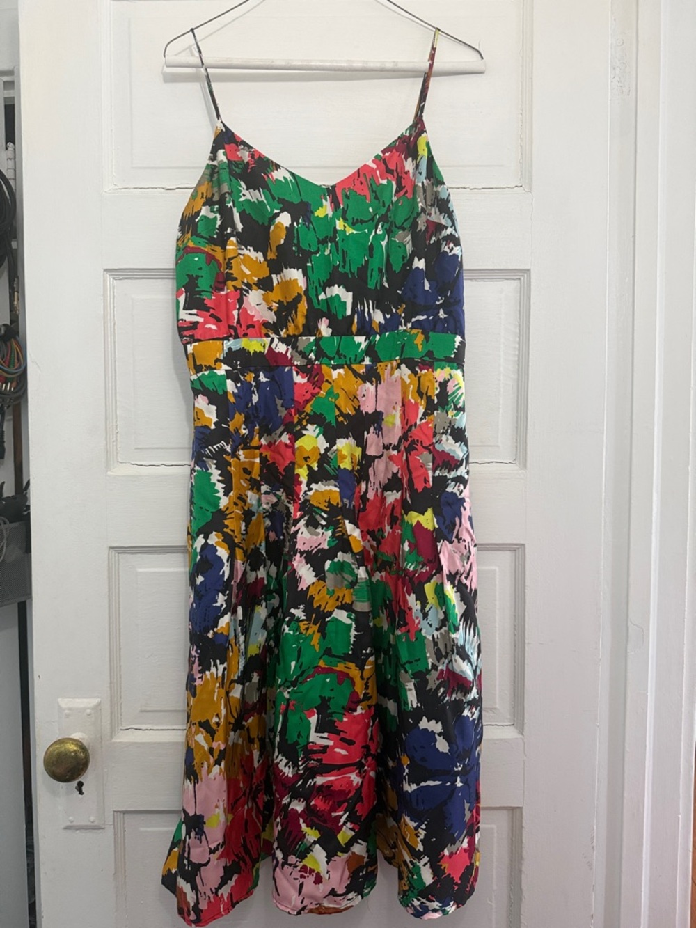 J. Crew Sunset Brushstroke Silk Midi Dress - Picture 3 of 9